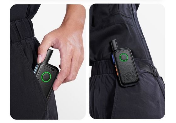 Commercial Noir Mini Mince Portable Walkie Talkie Portable Léger 1,7*13,5*5,4cm