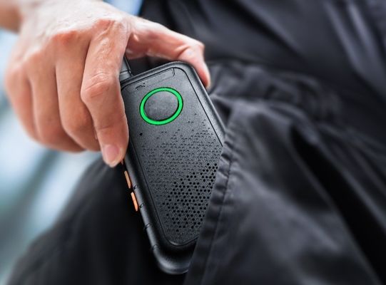 Commercial Noir Mini Mince Portable Walkie Talkie Portable Léger 1,7*13,5*5,4cm