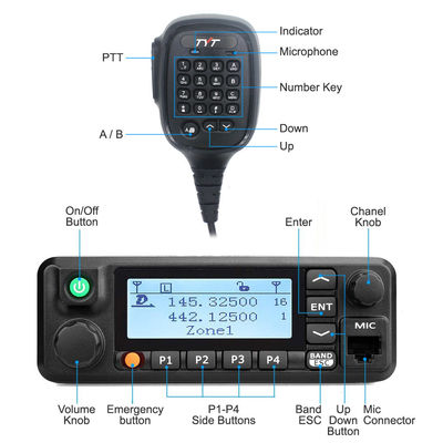 1000 canaux Radio mobile numérique VHF UHF 50W High Power Walkie Talkie TYT MD-9600