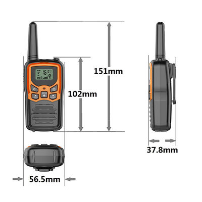 Téléphone mobile à longue portée de 3 à 5 km PMR/FRS/GMRS avec walkie-talkie et 10 sons d'appel