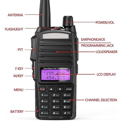 Transcepteur radio à longue portée Zello Walkie Talkie BF-8201 Uhf pour les professionnels de la randonnée