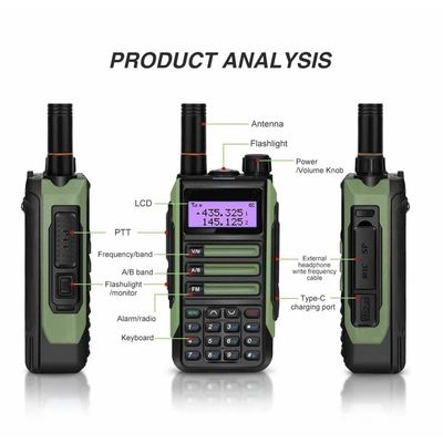Chargeur USB UHF Vox PC Programming Wireless Walkie Talkie pour la randonnée et l'alpinisme