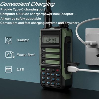 Chargeur USB UHF Vox PC Programming Wireless Walkie Talkie pour la randonnée et l'alpinisme
