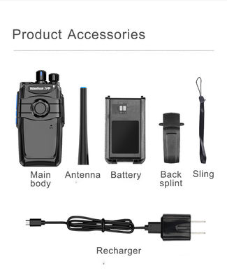 Écouteur professionnel walkie-talkie à double bande avec puissance de sortie de microphone PTT de 3W
