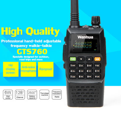 OEM/ODM Accepté WanhuaGTS760 8W Walkie-Talkie portable pour une visite en extérieur sans conducteur