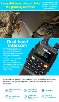 OEM/ODM Accepté WanhuaGTS760 8W Walkie-Talkie portable pour une visite en extérieur sans conducteur