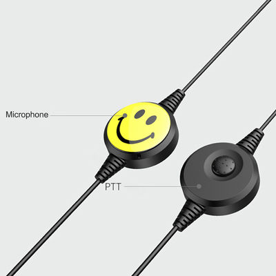 Microphone à tubes clairs acoustiques flexibles casque radio bidirectionnel pour walkie-talkie noir
