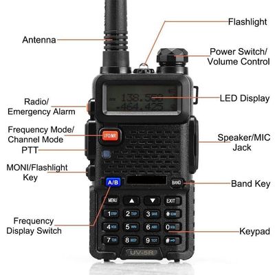 Equipement de randonnée en plein air BF-UV 9R Radio bidirectionnelle avec puissance de sortie de 5W et signal fort