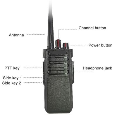 Mode Radio portable avec haut-parleur VHF UHF Intercoms analogiques 10W haut-parleurs IPX7