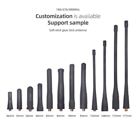 Antenne en caoutchouc noire 2w UHF VHF Fm Walkie Talkie pour la communication à longue distance