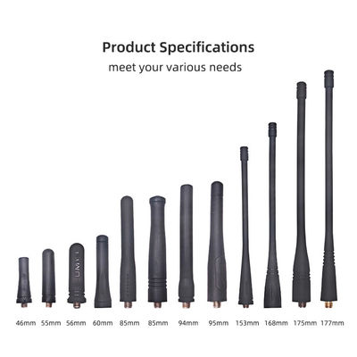 Antenne en caoutchouc noire 2w UHF VHF Fm Walkie Talkie pour la communication à longue distance