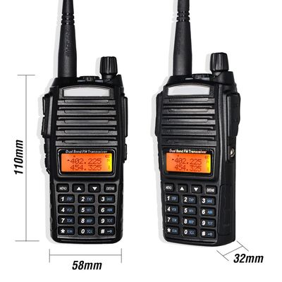 8W UV-82 Talkie BF à double bande Walkie-talkie radio de poche noire pour la communication VHF