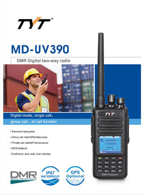 TYT MD-UV390 IP67 imperméable à l'eau DMR TDMA à double bande