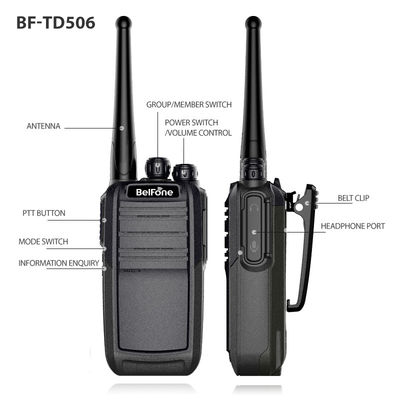 Bellphone DMO Pseudo Trunk VHF/UHF Walkie Talkie BF-TD506 128 Canaux de stockage et deux modes