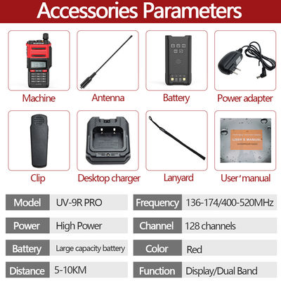 Radio numérique mobile walkie-talkie Baofeng BF UV 9R UV9R PRO émetteur-récepteur étanche IP68
