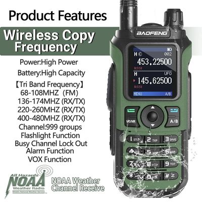 Longue portée Baofeng UV-21 Pro Walkie Talkie avec interphone 999 CHS et fréquence double bande