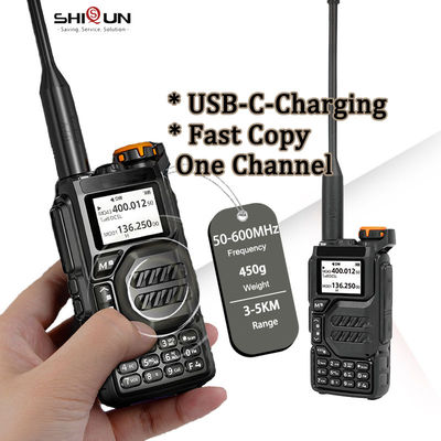 5W Quansheng UV-K5 Walkie Talkie Radio à deux voies avec chargeur USB-C Type de fréquence VHF UHF