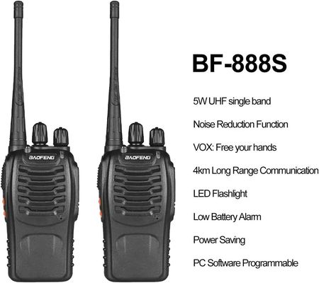 BAOFENG BF-888S Single Band 400-470mhz Radio portable à deux voies avec émetteur-récepteur