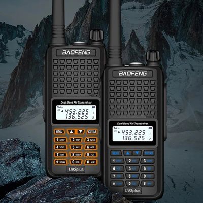 130 x 58 x 35 mm Noir Baofeng Bf-UV2plus IP68 LED lampe de poche UV à double bande Walkie Talkie