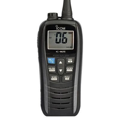 IC-M25 portable de l'interphone Walkie Talkie 5W 128 / 16 canaux étanche portable noir en 2024