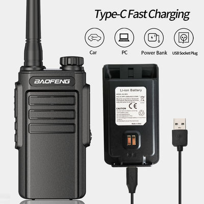 UHF 400-470MHz Portable Walkie Talkie Type-C Charge Mise à niveau de la radio BF-888S pour l'extérieur