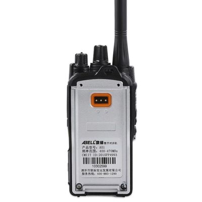 Portée de communication de 0 à 8 km IPX5 Niveau de résistance à l'eau Abell A51 Tdma Dual Time Slot Walkie Talkie