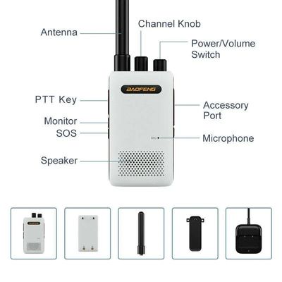 Le haut-parleur de jambon Baofeng Bf-358 Mini à double bande mobile portable UHF rechargeable pour enfants en 2024