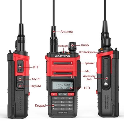 128 canaux Baofeng UV-9r PRO IP68 Walkie Talkie pour la communication à longue distance en 2024