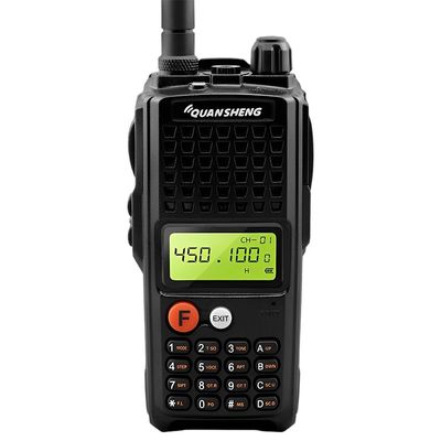 Walkie-talkie noir avec capacité de batterie de 4000 mAh et numérisation à fréquences multiples