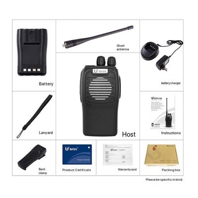 7.4V Voltage de fonctionnement Beifeng Bf620s Walkie Talkie 128 canaux de stockage pour les professionnels