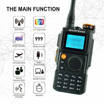 Longue portée Full Band UV-K6 Type-C Charge Walkie Talkie avec une batterie standard de 1400 MAH