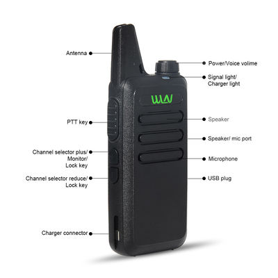 WLN KD-C1 2W/0.5W UHF Mini Walkie Talkie Émetteur-récepteur portable 400-480MHZ Blanc en besoin