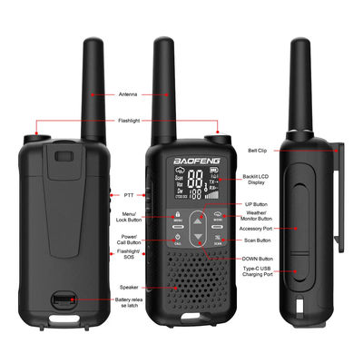 XIR P3688 DP1400 CP200D DEP450 Radio numérique à deux voies radio walkie-talkie 103mm*55mm*31mm Noir