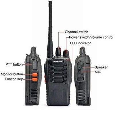 50Ω Impédance de l'antenne Baofeng BF-888s Une paire de Bf-888s Uhf Radio Walkie Talkie portatif