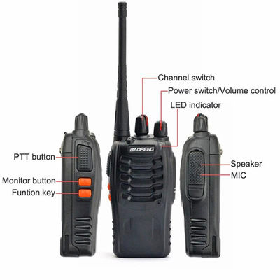 BF888S Radio bidirectionnelle 5W Puissance de sortie 400-470MHZ Fréquence et type de terminal portatif