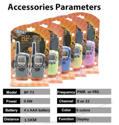 Jouet de radio de poche pour enfants Transcepteur à longue portée rechargeable 22 canaux Design de dessin animé
