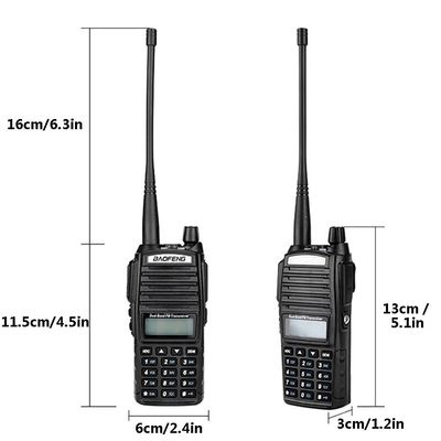 220g Noir UV82 8W BAOFENG Dual Band 2 Way Walkie Talkie UV-82 et la radio la plus vendue