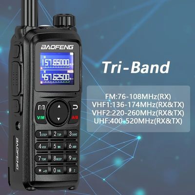 1-10KM portée de parole Baofeng UV-28L 10W Tri-Band Intercom USB-C Chargeur radio portable CB