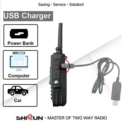 Puissance de sortie 8W Baofeng UV-5R Plus Transcepteur radio Tri-Power Ham avec charge USB-C