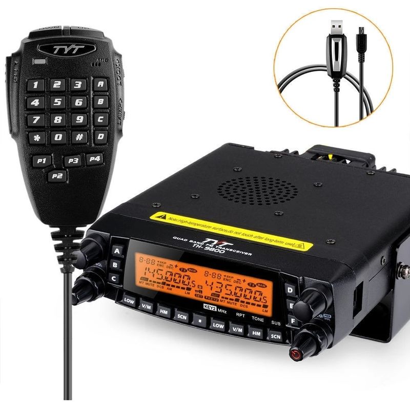 TYT TH-9800 Car Radio 50W Walkie Talkie avec 100 km de portée et 209 canaux de stockage