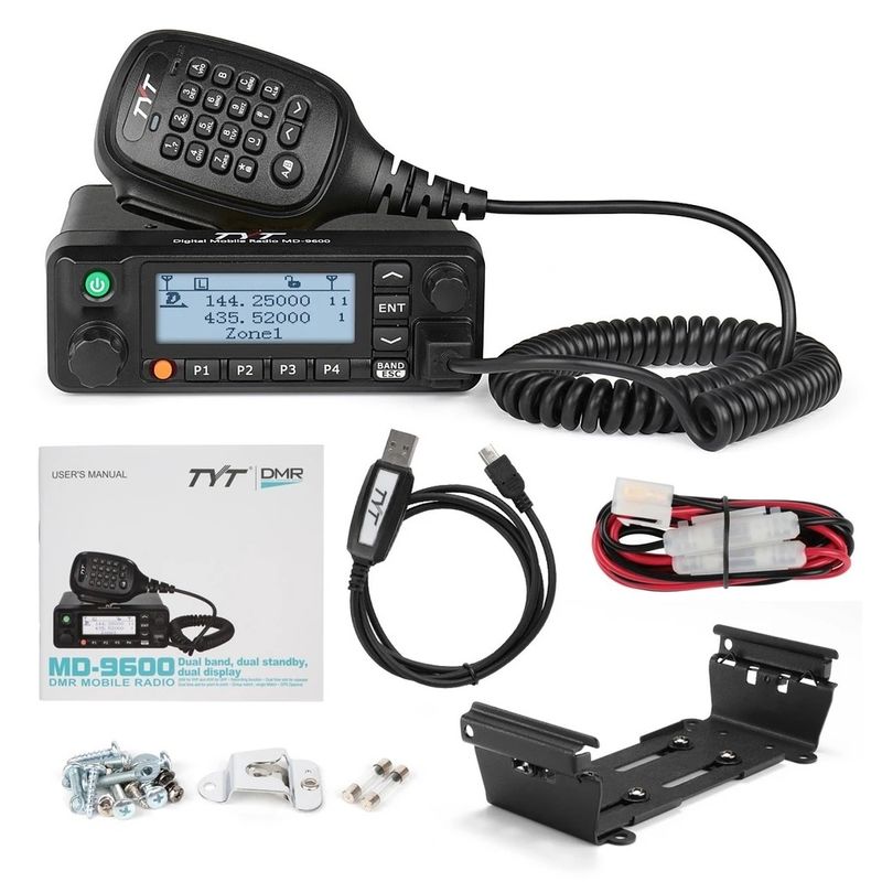 1000 canaux Radio mobile numérique VHF UHF 50W High Power Walkie Talkie TYT MD-9600