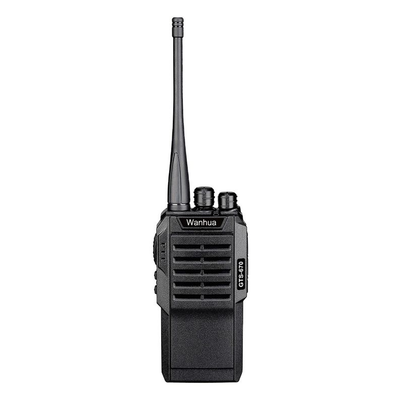 Radio à longue portée noire walkie-talkie bidirectionnelle pour activités en plein air