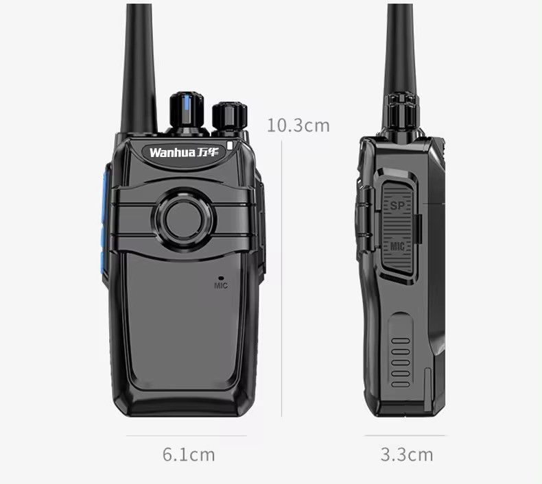 Système d'interphone walkie-talkie portatif pour comptoir bancaire 103*61*33MM 16 canaux de stockage