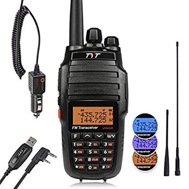 Récepteur de radio FM extérieur TYT UV-8000D à double bande Walkie-Talkie portable avec écran