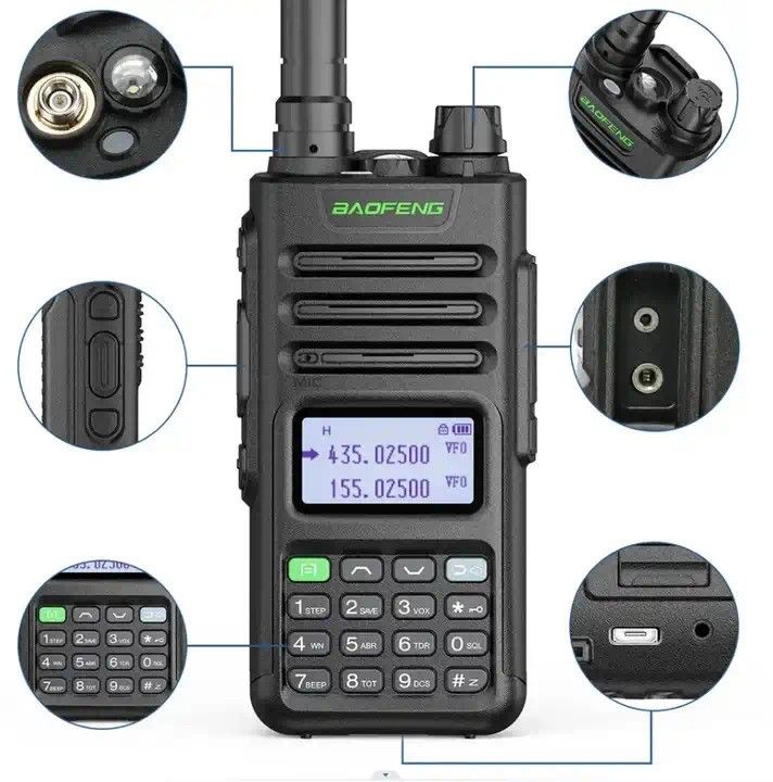 Baofeng UV-9R Pro T57 Walkie Talkie portatif de 10 W 3.7V Transcepteur avec batterie de 2800 mAh