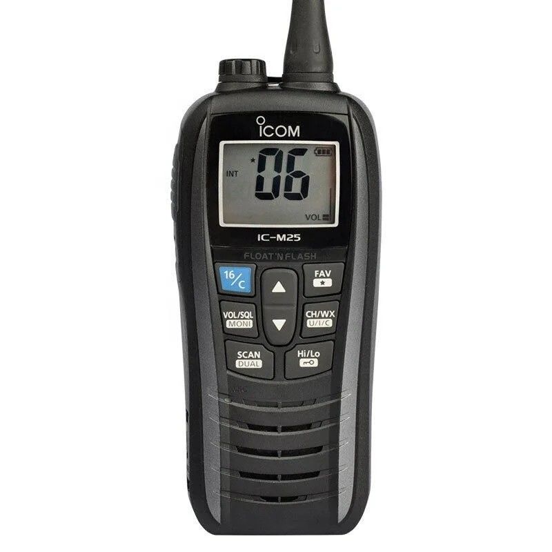 IC-M25 portable de l'interphone Walkie Talkie 5W 128 / 16 canaux étanche portable noir en 2024