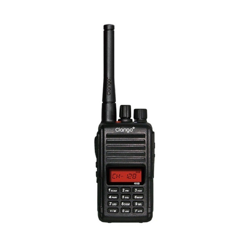 128 canaux de stockage VHF UHF Clarigo 468 IP54 étanche à l'eau et à la poussière