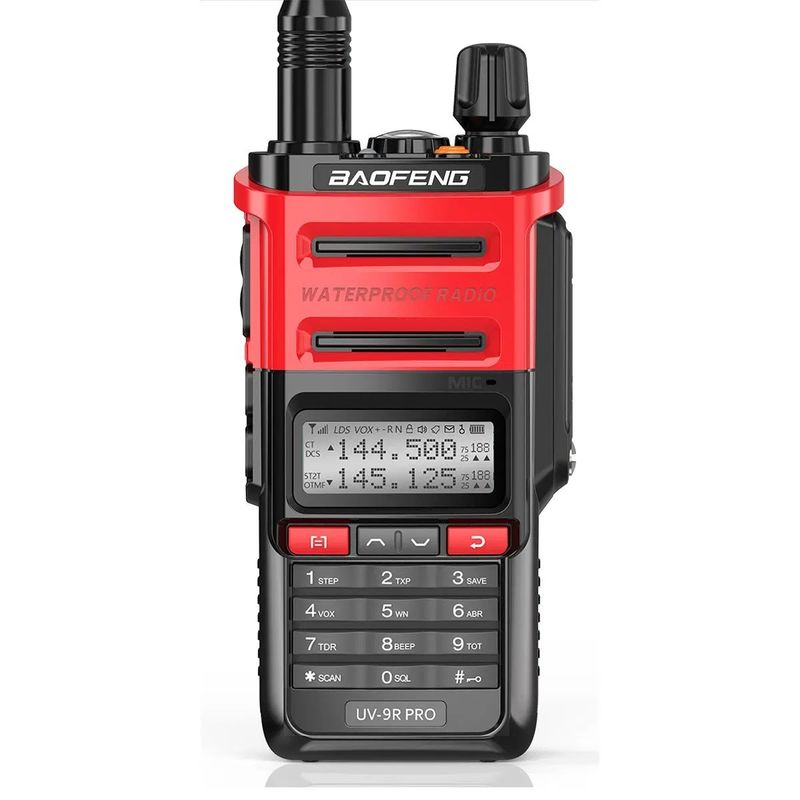 128 canaux Baofeng UV-9r PRO IP68 Walkie Talkie pour la communication à longue distance en 2024