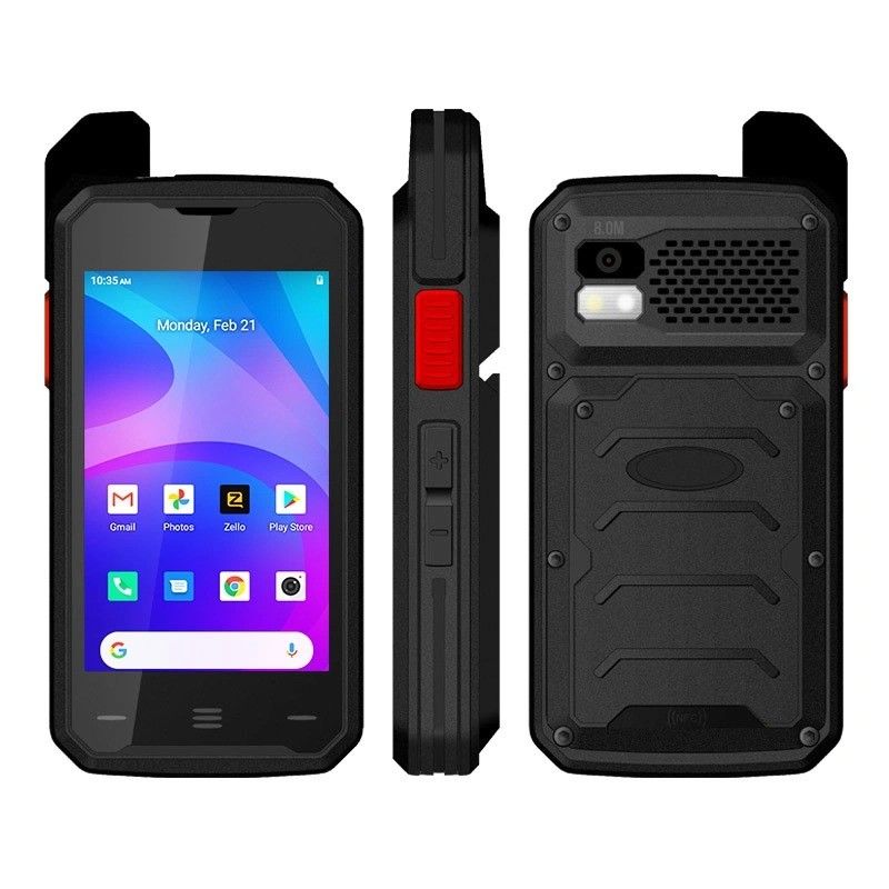 Black Uniwa F101 4 pouces écran tactile Zello IP65 étanche Poc Radio 4G Android Walkie Talkie avec NFC et le bouton Sos En 2024