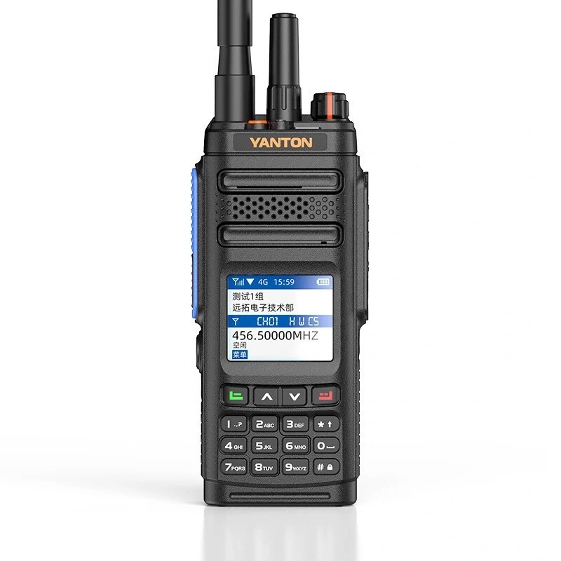 Réseau public Walkie Talkie Yanton T-X780 en double mode avec fonction d'alarme 194g Noir